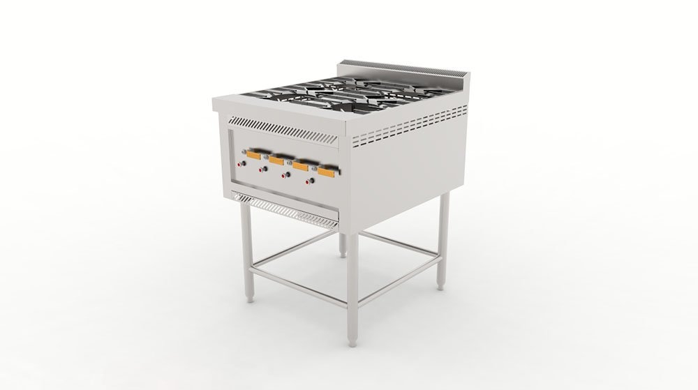 Four Open Burner Stand